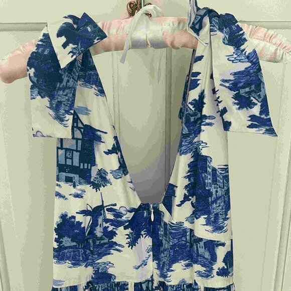 Cara Cara Natasha Dress in Venetian Story Blue - Picture 5 of 6